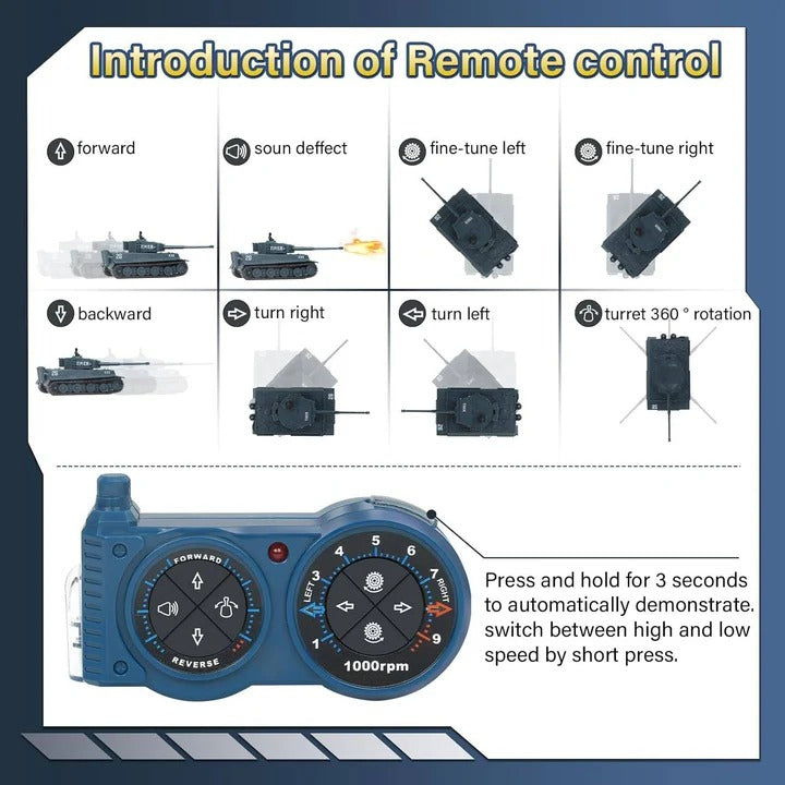 RC Tank Scale Model with Simulation Features