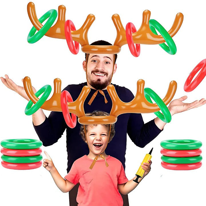 Inflatable Antler Ring Toss Party Game Set 12-Piece