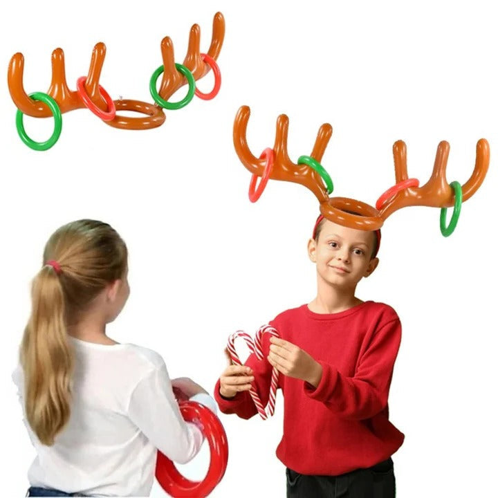Inflatable Antler Ring Toss Party Game Set 12-Piece