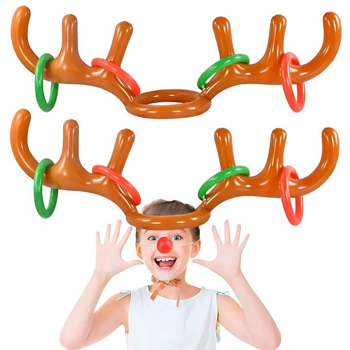 Inflatable Antler Ring Toss Party Game Set 12-Piece