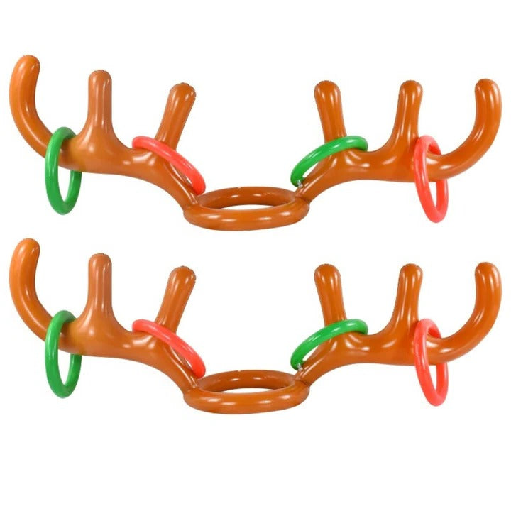 Inflatable Antler Ring Toss Party Game Set 12-Piece