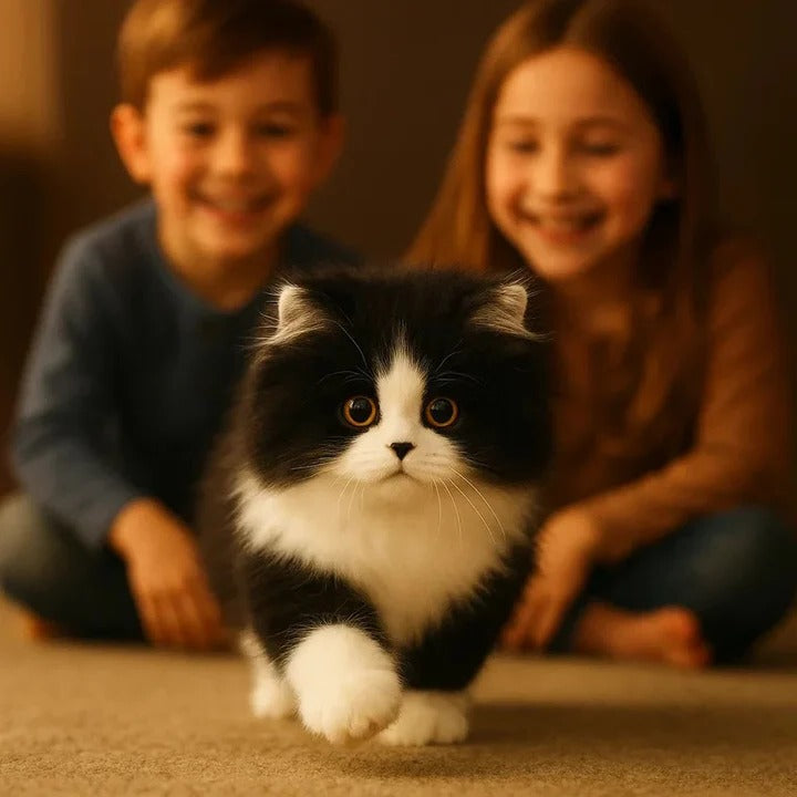 Plush Cat Toy with Lifelike Features - Lenila