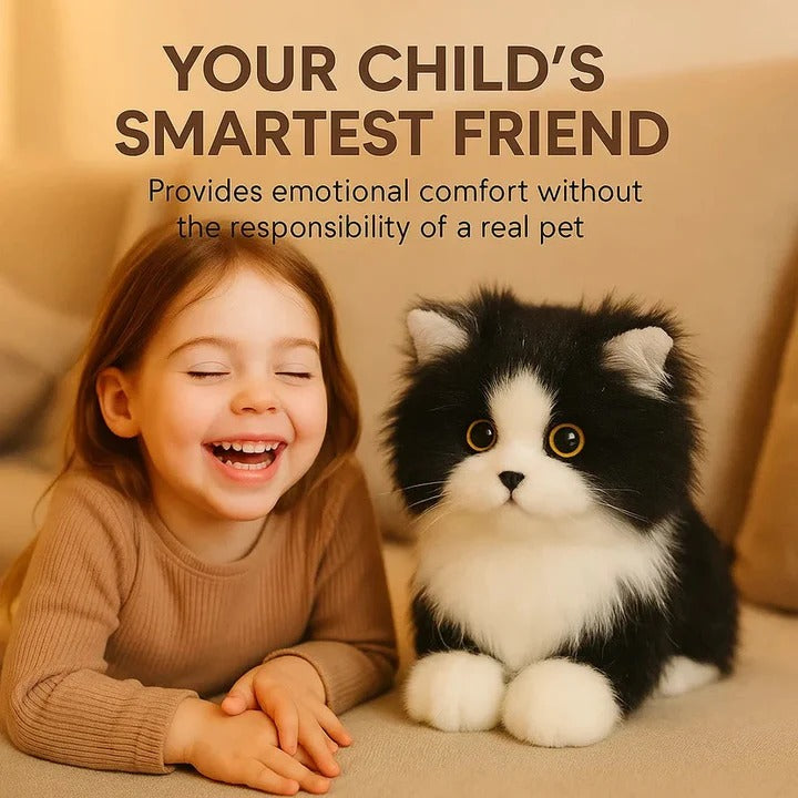 Plush Cat Toy with Lifelike Features