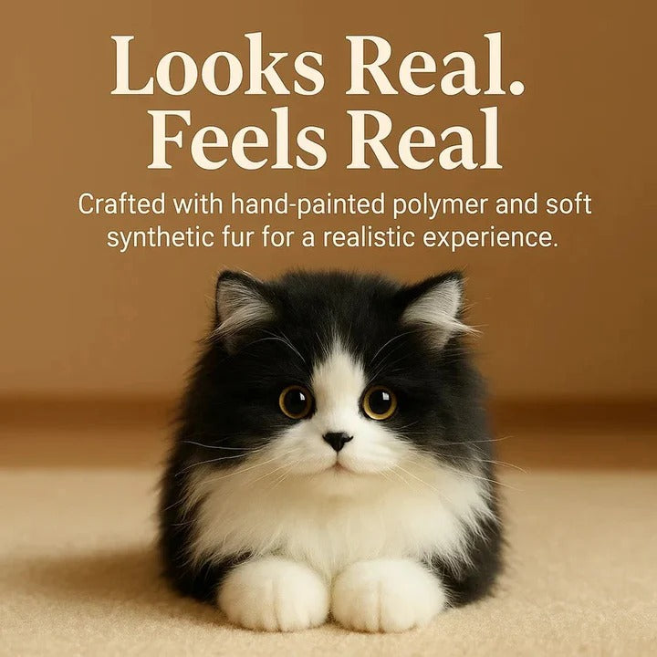 Plush Cat Toy with Lifelike Features