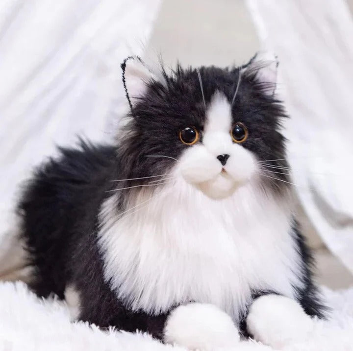 Plush Cat Toy with Lifelike Features