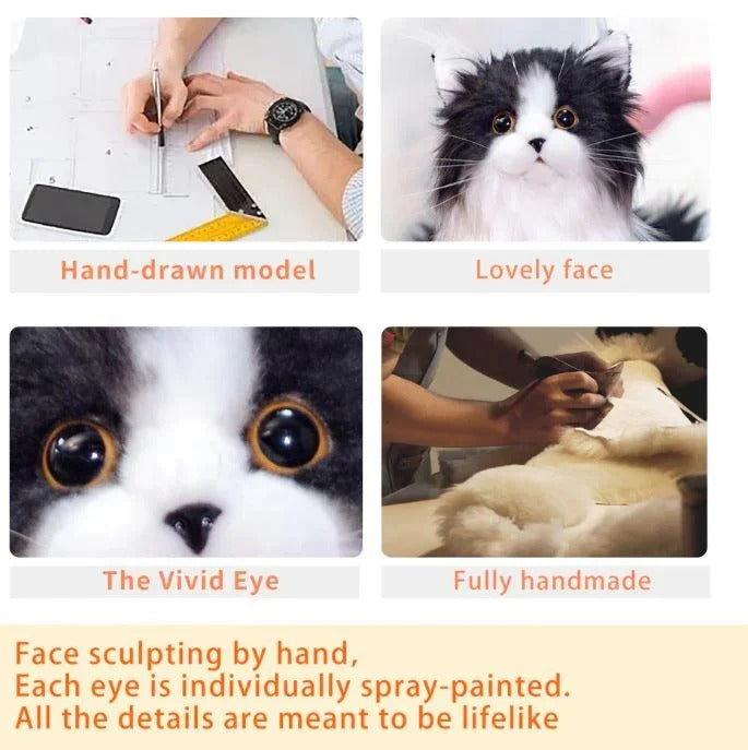 Plush Cat Toy with Lifelike Features