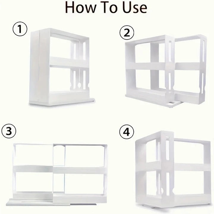 Kitchen Spice Rack Organizer with Swivel Shelves