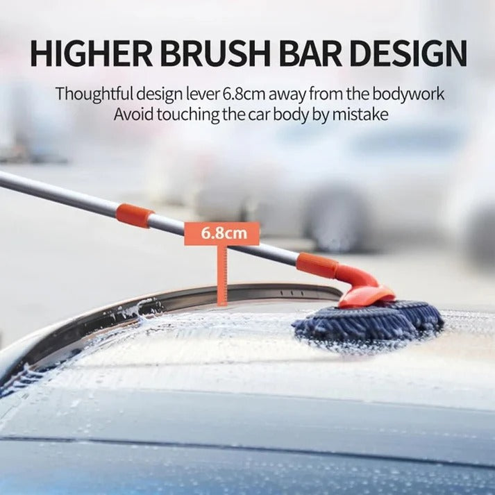 Retractable Car Wash Mop with Long Handle Degree Rotation