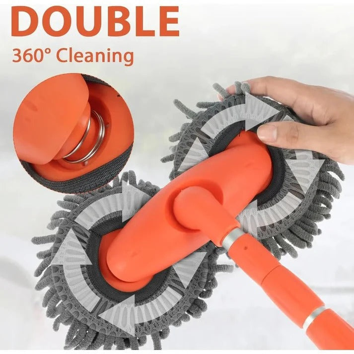 Retractable Car Wash Mop with Long Handle Degree Rotation