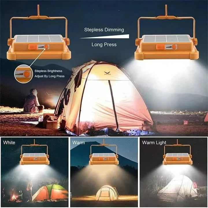 Solar Powered Portable Camping Lantern Outdoor Adventure