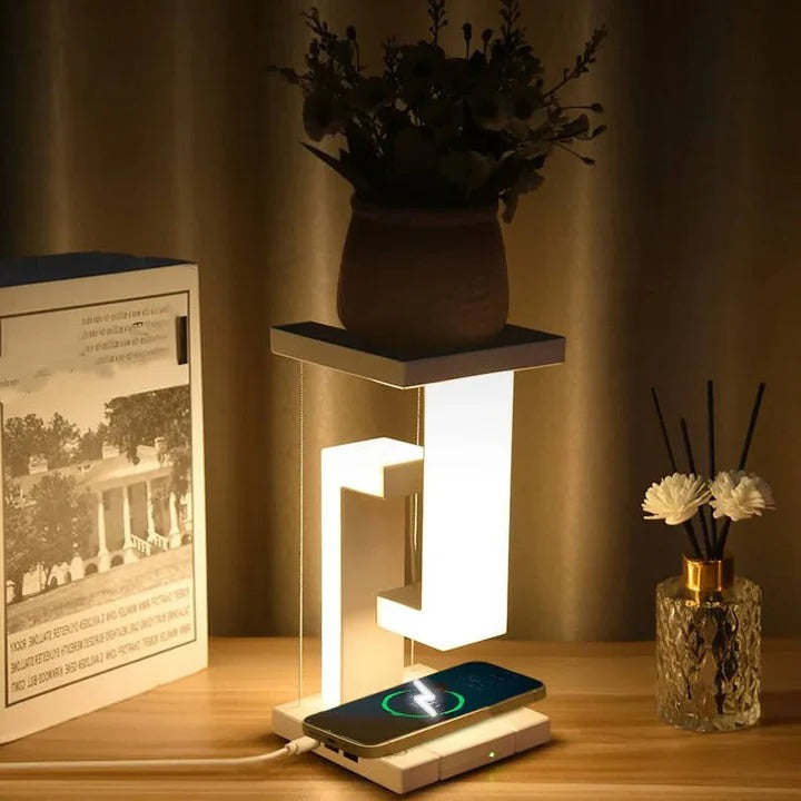 Floating Ambient Lamp with Wireless Charger and Levitating Design