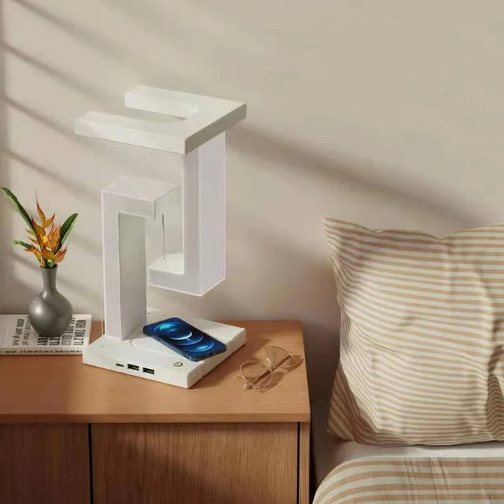 Floating Ambient Lamp with Wireless Charger and Levitating Design