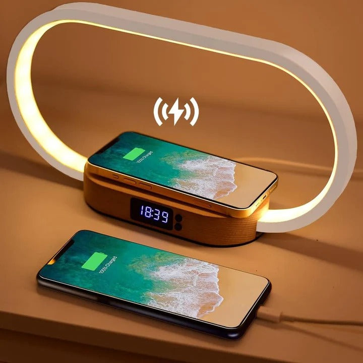Wireless Charging Alarm Clock and Bedside Station with Night - Lenila