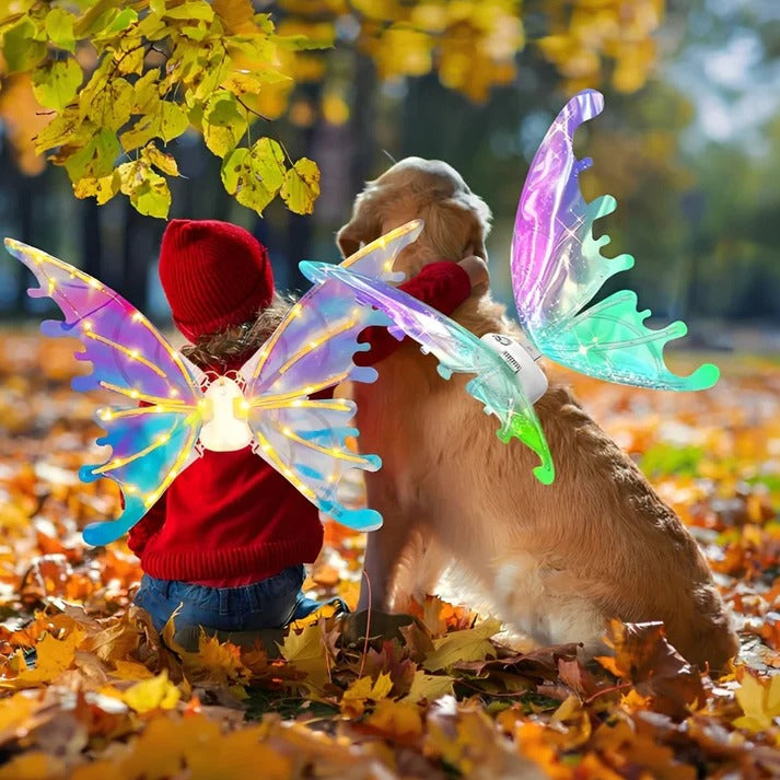 Kids Costume Accessory Animated Fairy Wings Pretend Play