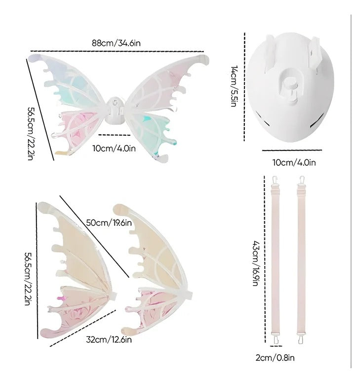Kids Costume Accessory Animated Fairy Wings Pretend Play