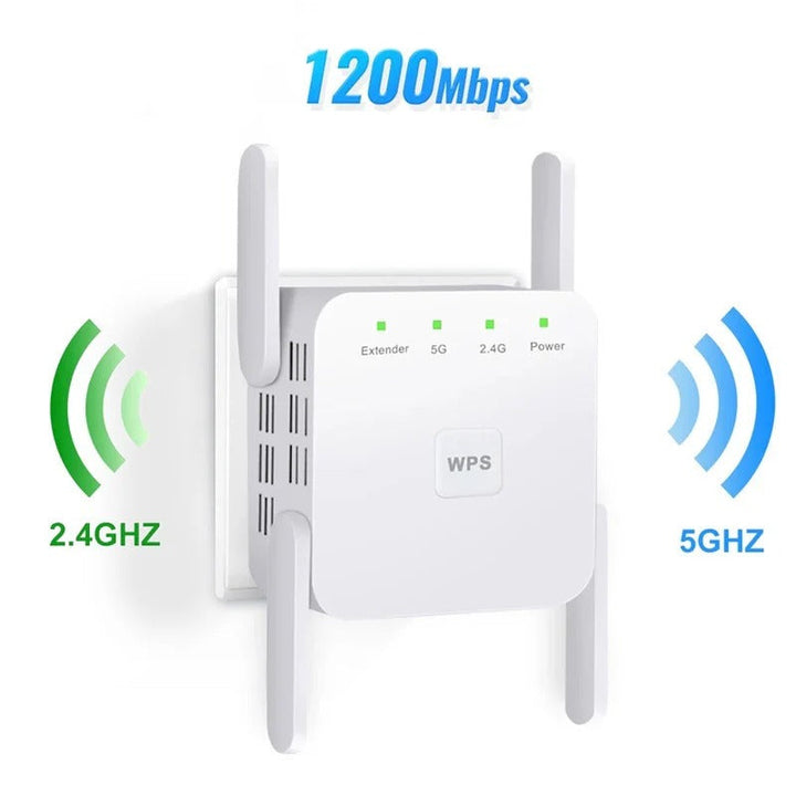 5G Signal Booster and Dual Band WiFi Extender Device