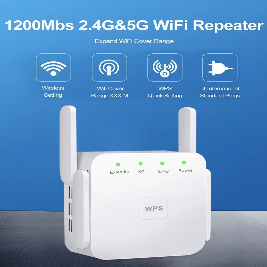 5G Signal Booster and Dual Band WiFi Extender Device