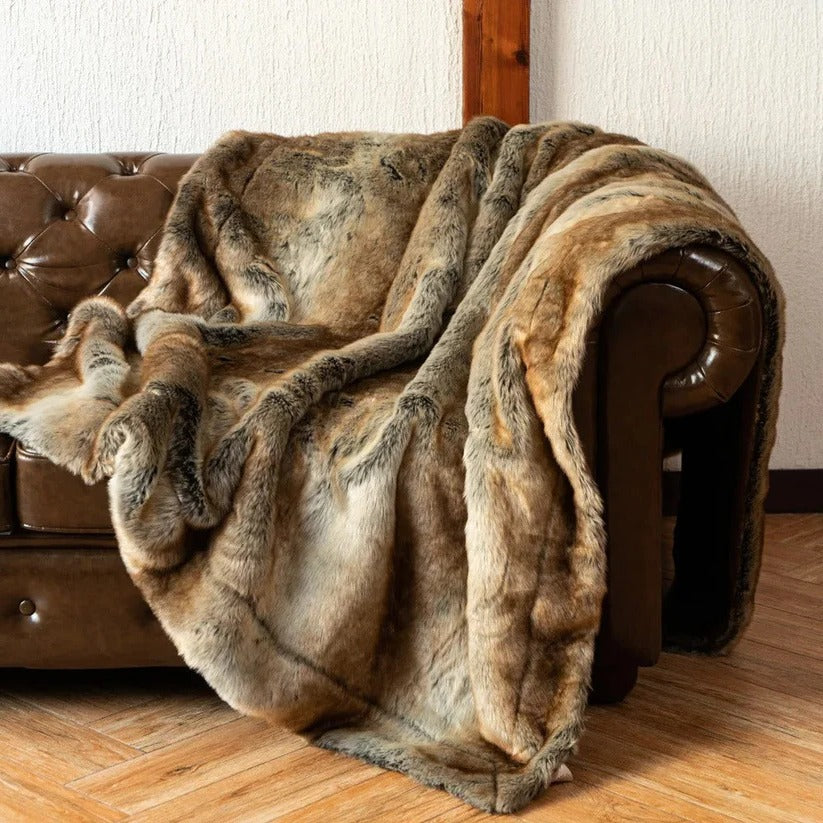 Plush Faux Fur Blanket Soft Cozy Throw
