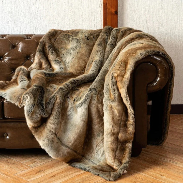 Plush Faux Fur Blanket Soft Cozy Throw