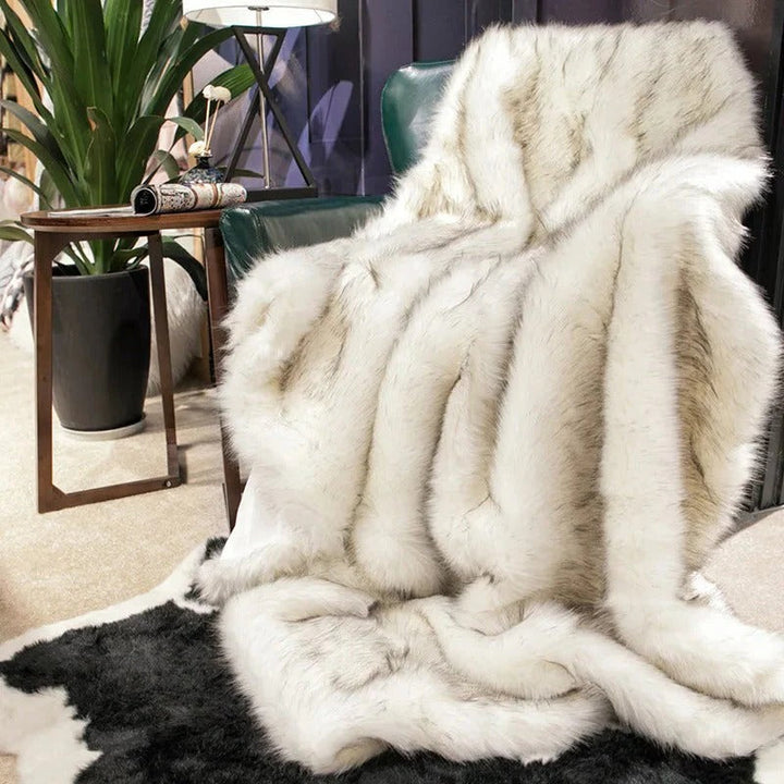Plush Faux Fur Blanket Soft Cozy Throw