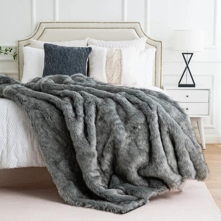 Plush Faux Fur Blanket Soft Cozy Throw