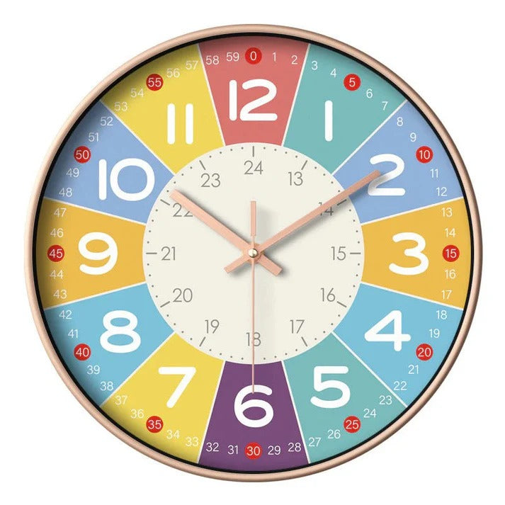 Kids Nursery Clock Silent Operation Compact Design - Lenila