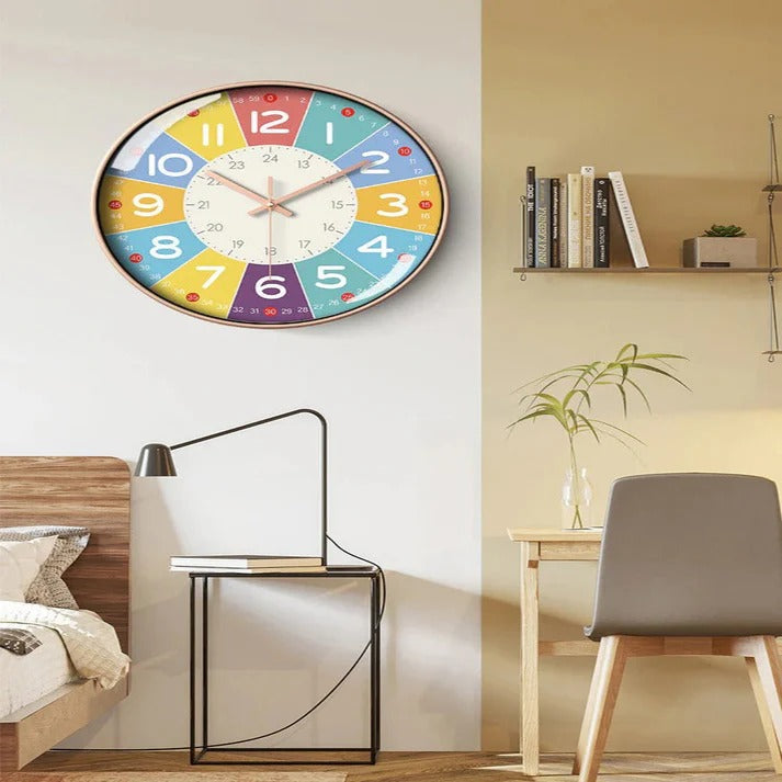Kids Nursery Clock Silent Operation Compact Design