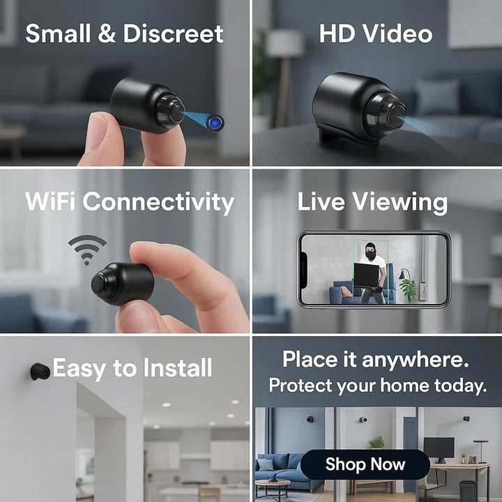 Network Security Mini Camera with 5G Wireless Connectivity