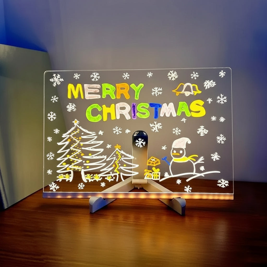 LED Message Board with Glow Writing Surface
