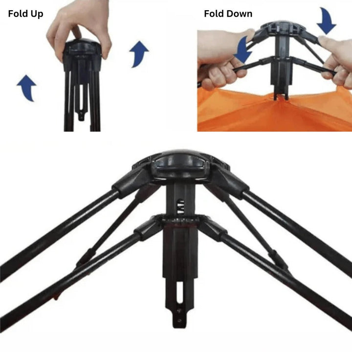 Pop-Up Tent with Integrated Frame Outdoor Camping