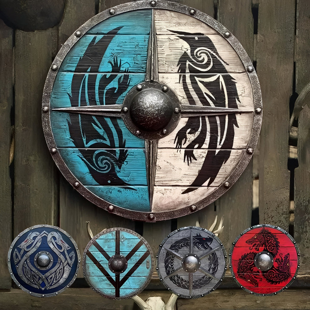 Decorative Wooden Shield Round Design Multiple Options