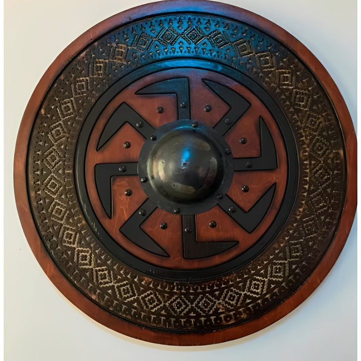 Decorative Wooden Shield Round Design Multiple Options