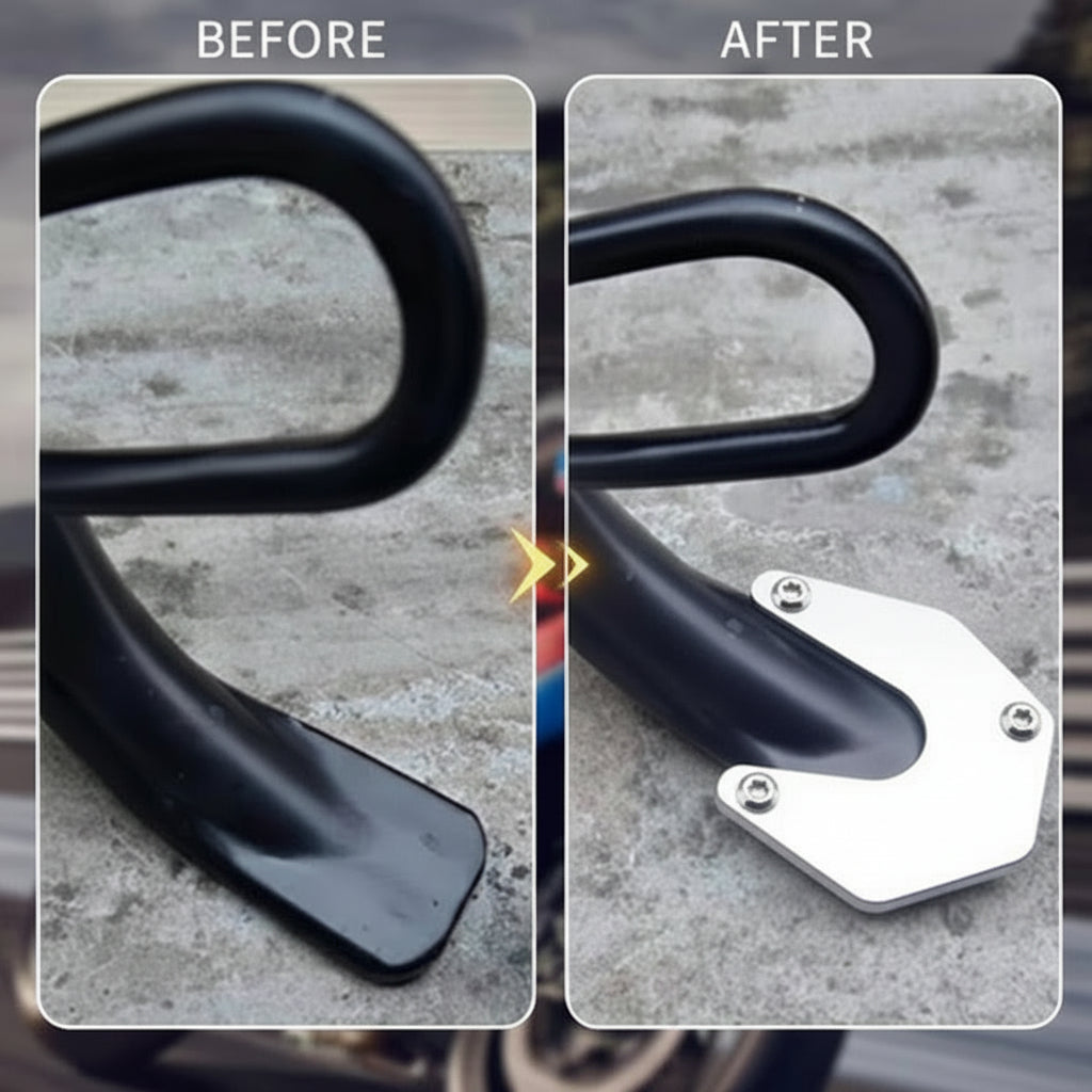 Motorcycle Side Kickstand Extension Pad Stable Support