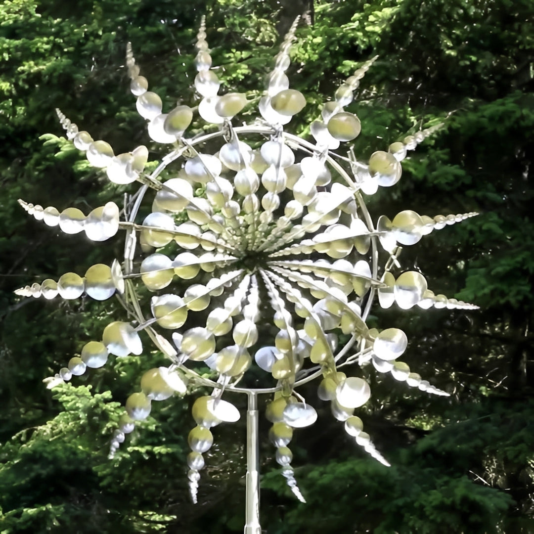 Decorative Metal Windmill Garden Ornament Spinning Design - Lenila