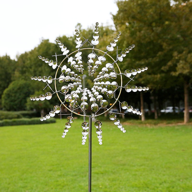 Decorative Metal Windmill Garden Ornament Spinning Design