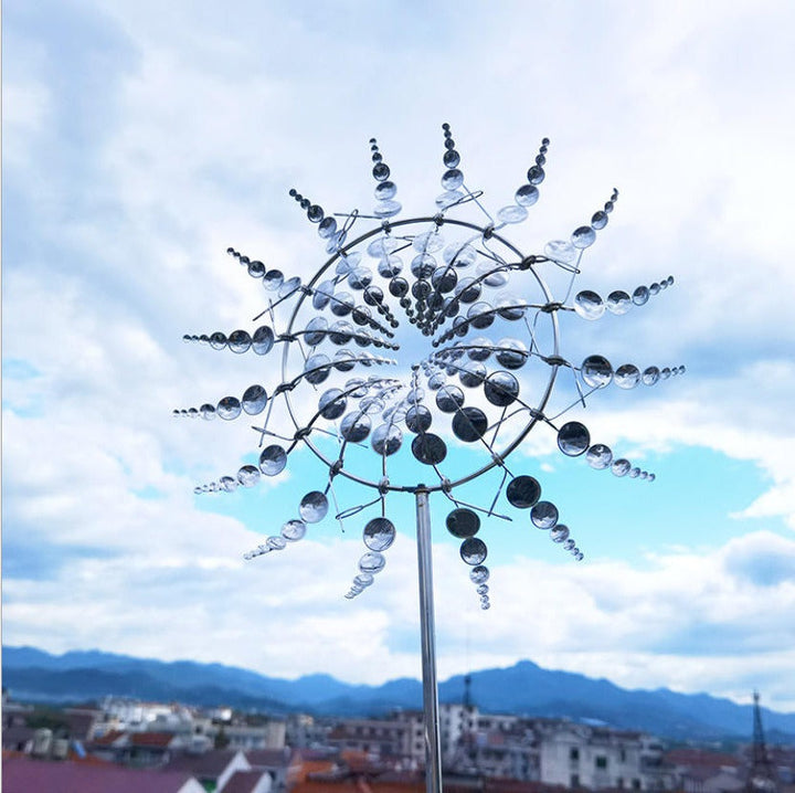Decorative Metal Windmill Garden Ornament Spinning Design