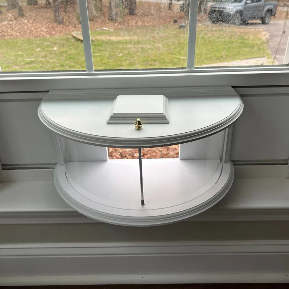 Bird Feeder with Panoramic Window Wide Angle Visibility