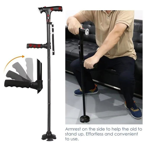 Collapsible Mobility Cane Height Adjustable Emergency Alert