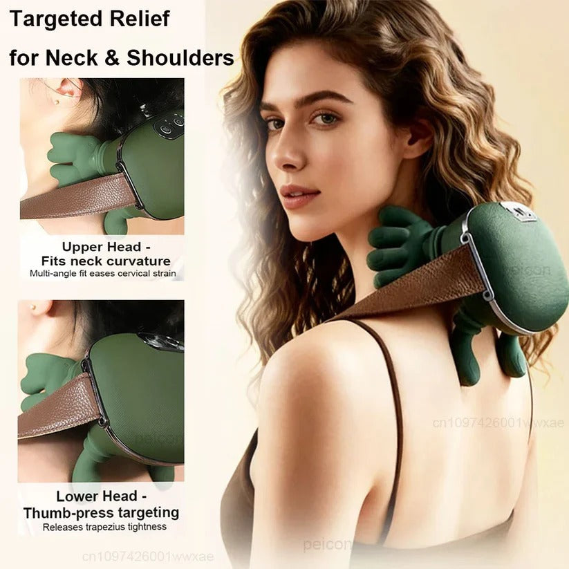 4D Shiatsu Neck and Back Massager with Adjustable Heat Deep Tissue