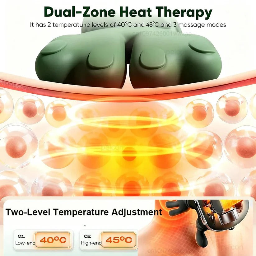 4D Shiatsu Neck and Back Massager with Adjustable Heat Deep Tissue