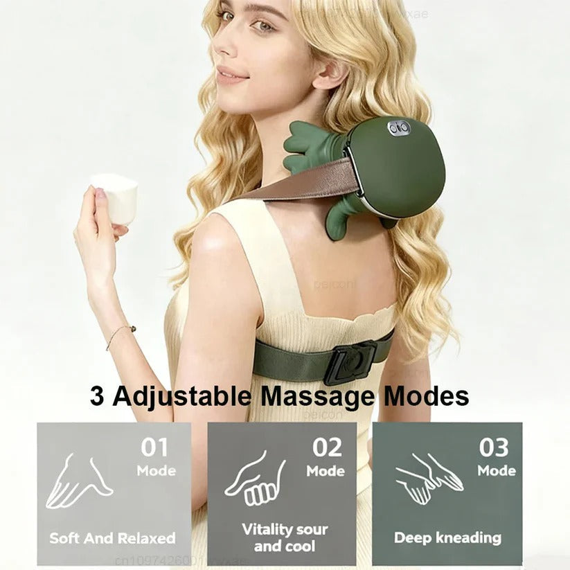 4D Shiatsu Neck and Back Massager with Adjustable Heat Deep Tissue