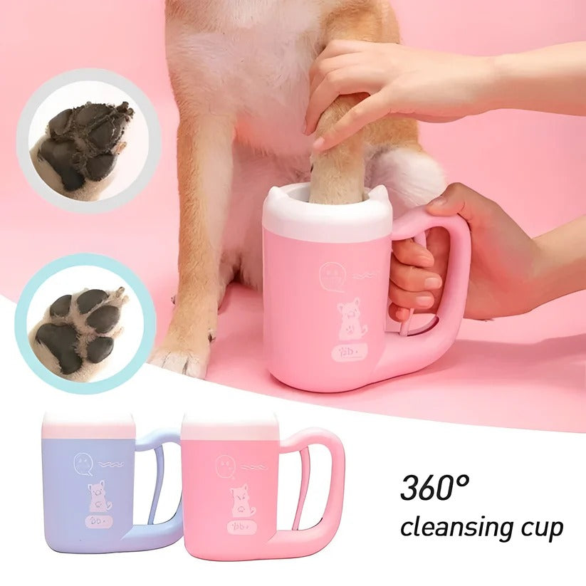 Pet Paw Cleaner Cup with Silicone Bristles Gentle Fit