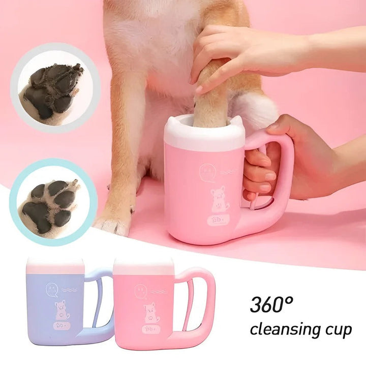 Pet Paw Cleaner Cup with Silicone Bristles Gentle Fit