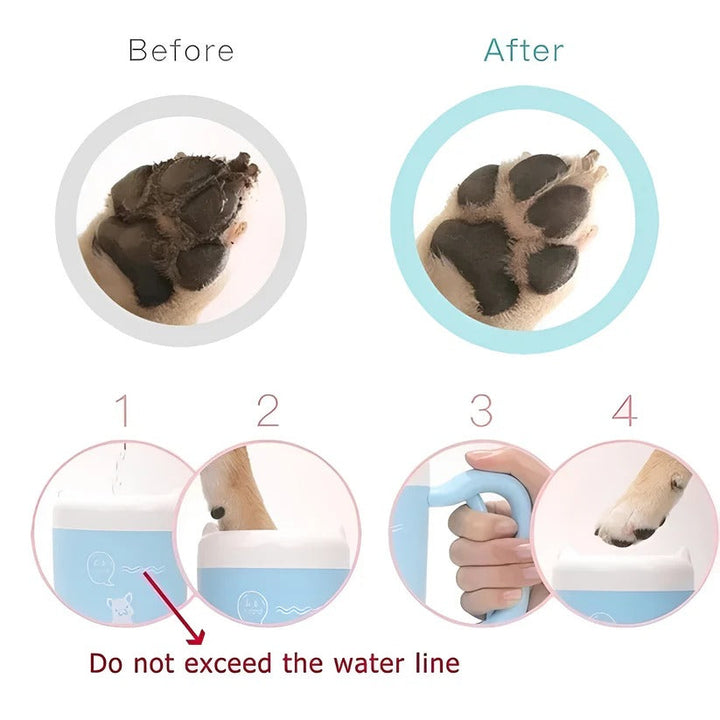 Pet Paw Cleaner Cup with Silicone Bristles Gentle Fit