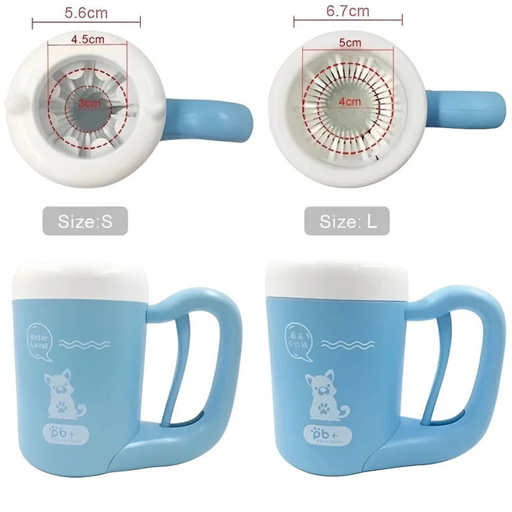 Pet Paw Cleaner Cup with Silicone Bristles Gentle Fit