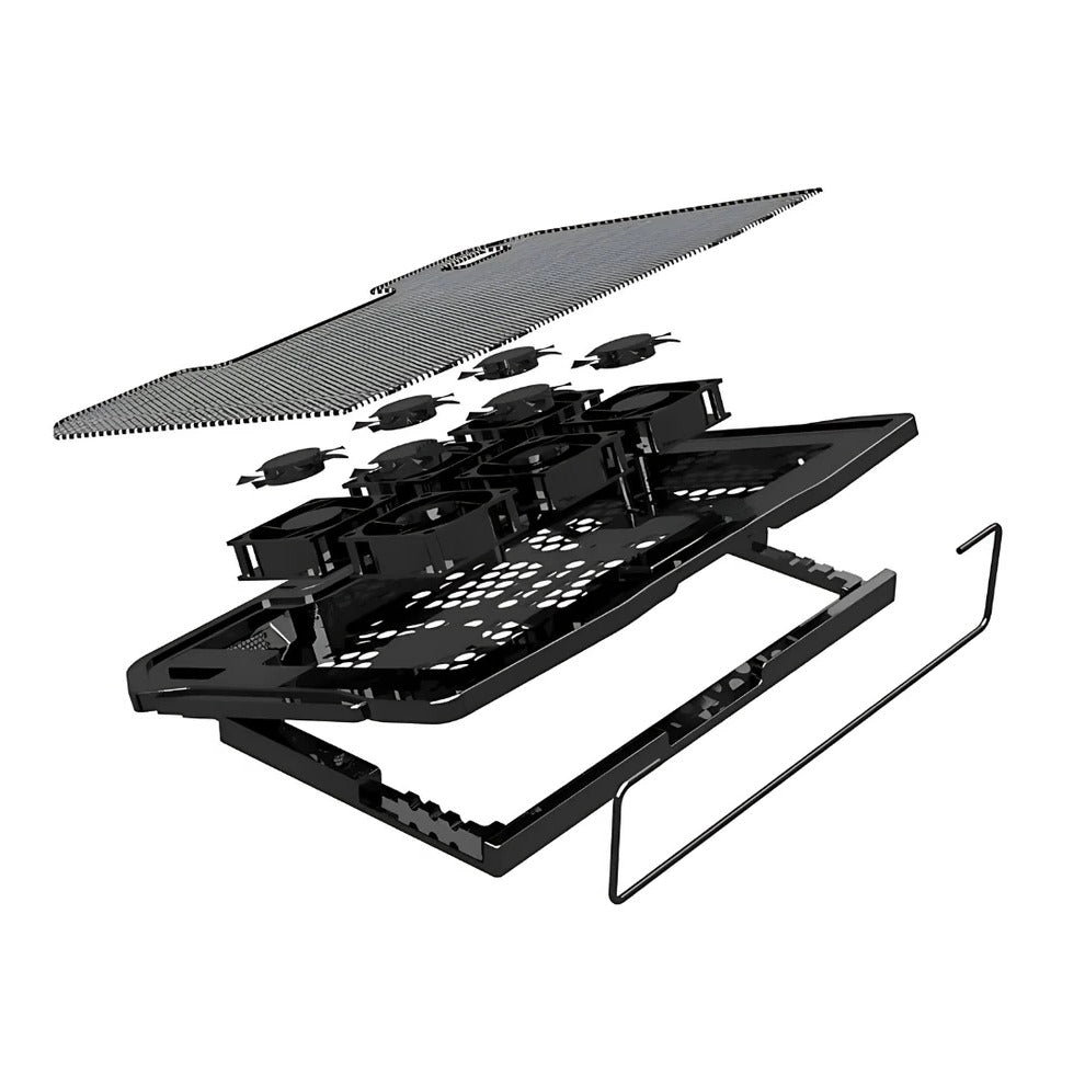 Laptop Cooling Stand with Fan Mesh Speed Control and USB Hub