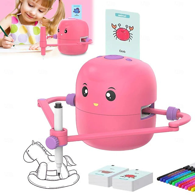 Kids Automatic Sketch Drawing Machine with Pattern Cards and Dual Pens
