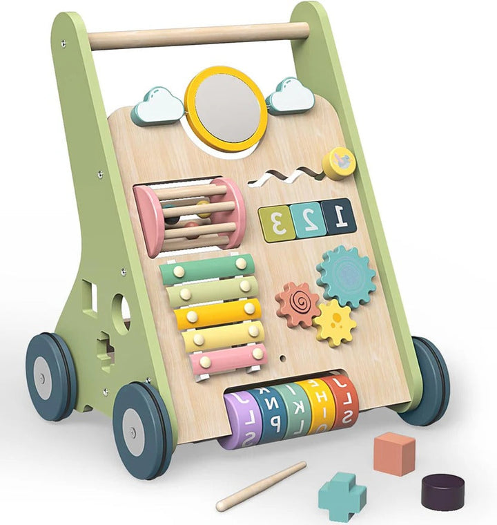 Toddler Wooden Activity Walker and Skill Center - Lenila