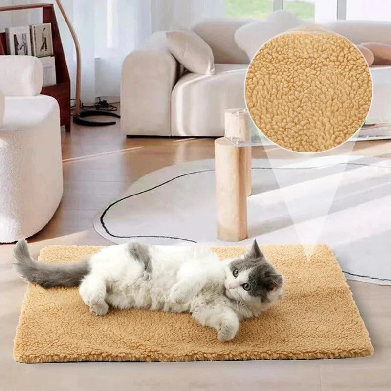 Pet Blanket Self-Warming Washable Design for Cats and Dogs