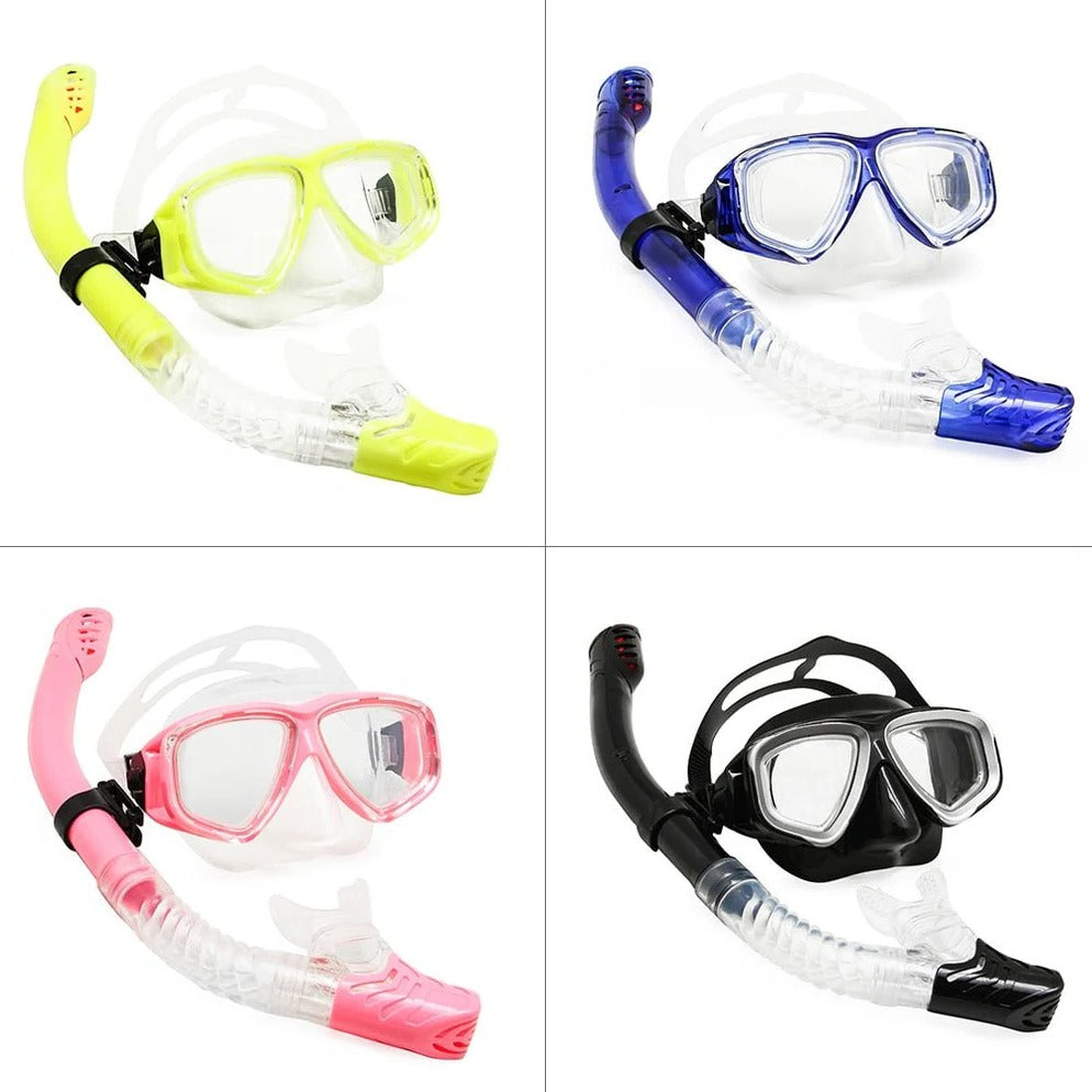 Full Face Scuba Mask Tempered Glass Lens Adjustable Fit